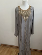 Kaftan/Takschita/Jellaba/Hijab/Aid in Grau