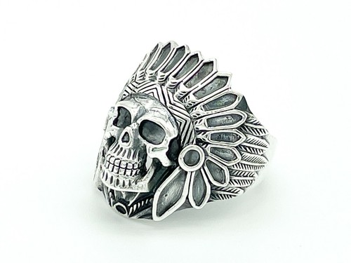 Indianer skull silberring - indianer,