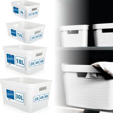 Ordnungsbox Aufbewahrungsbox weiß Kunststoff Regal Organiz Box Aufbewahrung Korb