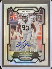 Byron Young Auto - 2023 Panini Prizm Football - Silver Prizm #355