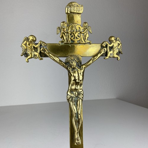 Bronze standkreuz kruzifix - bronze,