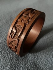 Vintage Armreif Massiv Holz