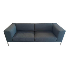 Cassina Sofa Moov Stoff Panama Grau Gestell Chrom Rückenteile 