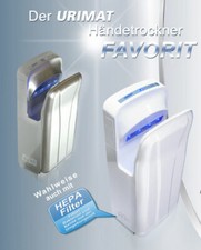 URIMAT Händetrockner FAVORIT weiß oder silber, optional mit HEPA-Filter