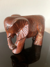 VINTAGE : großer HOLZ ELEFANT h=15cm  1,3kg