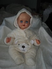 Alte gemarkte Babypuppe  -  56 cm  -  50er/60er Jahre