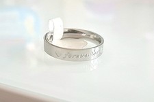 Ring "Forever Love" Graviert Edelstahl Verlobungsring Geschenk mit Herz