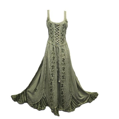 Maxi gothic kleid korsett - gothic,