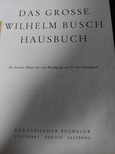 DAS GROSSE WILHELM BUSCH HAUSBUCH um 1900 Europäischer Buchklub