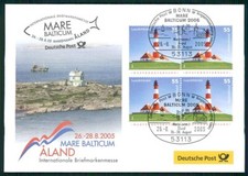 DEUTSCHE POST MESSE-BRIEF 2005 FINNLAND ALAND LEUCHTTÜRME WINDMÜHLE FISCHE m3258