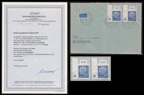 Heuss fdc mal 184 - mal,