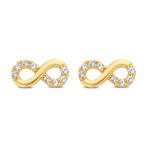 Infinity ohrstecker gelbgold - ohrstecker,