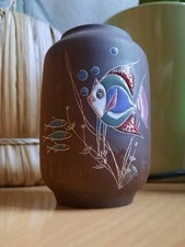 KIECHLE Vase Fische / Vintage 50er 60er JAHRE