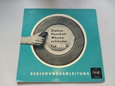 Original DDR Bedienungsanleitung für Elektro-Haushalt-Wäsche- Schleuder Typ...