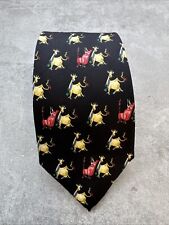 Carlo Comberti Krawatte Seide ,lustige Kühe,1M41 Länge 150 cm