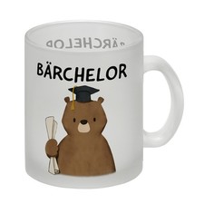 Bär mit Doktorhut Glas Tasse