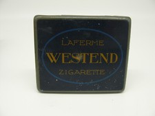 Reklame Laferme Westend Zigarette Dresden Blechdose 25 Zigaretten um 1920