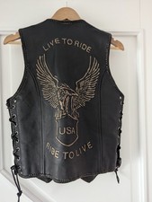 Weste Echtleder M  Biker Weste