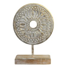 Skulptur Mandala Zeichen Figur Relief Deko Holz goldene mittel gold Model 2
