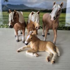 Schleich Haflinger Familie  Hengst stute Fohlen von 2003-2005 ---RAR 4 Pferde