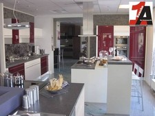 ALTANO Musterküche Hgl. rot - weiss Ausstellungsküche Einbauküche Möbelteile