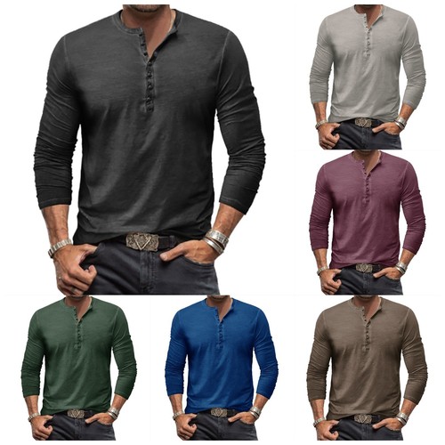 Herren retro henley - herren,
