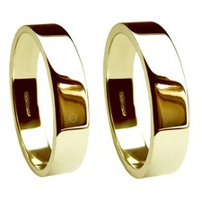 8mm 18ct Gelbgold Flaches