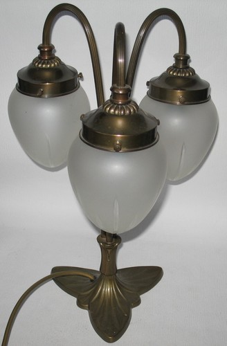 Jugendstil messingtischlampe - jugendstil,