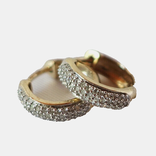 Creolen 375 gold brillanten - creolen,