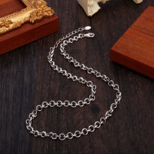 B37 Damen Herren Kette Erbsenkette 5,5 mm Sterling Silber 925 Länge wählbar