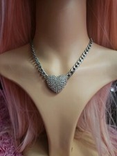 Herz Collier Kette xxl Kein echtschmuck