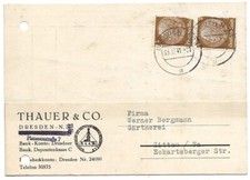 102/290 AK POSTKARTE THAUER & Co.  DRESDEN nach GÄRTNEREI ZITTAU JAHR 1941