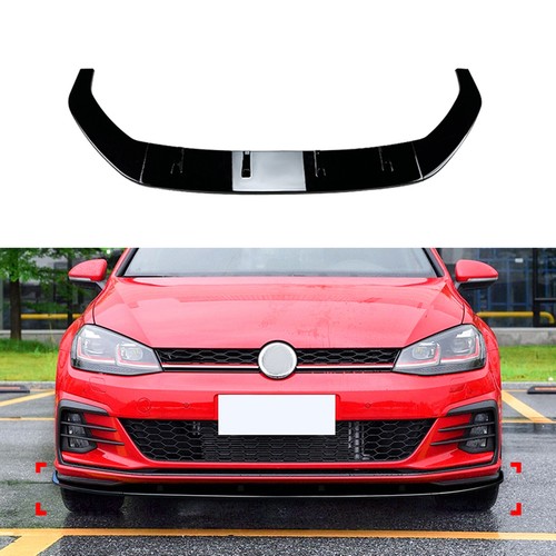 Gloss black front spoiler lip - black,