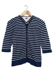 TOMMY HILFIGER VINTAGE Cardigan Damen Jacke Gr. DE 36 blau-weiß Casual-Look