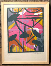 Hans Kuhn - Siebdruck - Gerahmt - 1969 - Abstaktion - Signiert