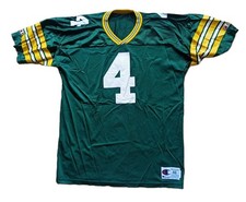 Champion Brett Favre Green Bay Packers 90s Vintage NFL Jersey Trikot grün 48 XL