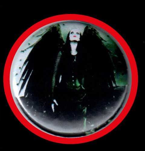 Schwarzer engel button - schwarzer, engel"button"