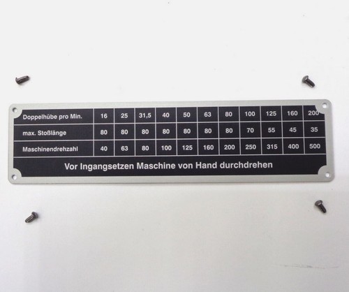 Schild für stoßkopf deckel - für,