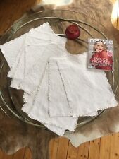 ☀️ PLATZDECKCHEN ☀️ Naturfarben•kariert•mit Fransen•sehr hochwertig•100% Leinen