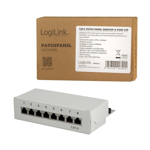 Cat desktop patchpanel 8 - cat.6,