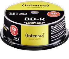 100 Intenso Rohlinge Blu-ray BD-R Dual Layer 50GB 6x Spindel