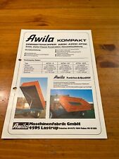 Prospekt Awila Kompakt Dreiseitenkipper Traktor Schlepper Brochüre M