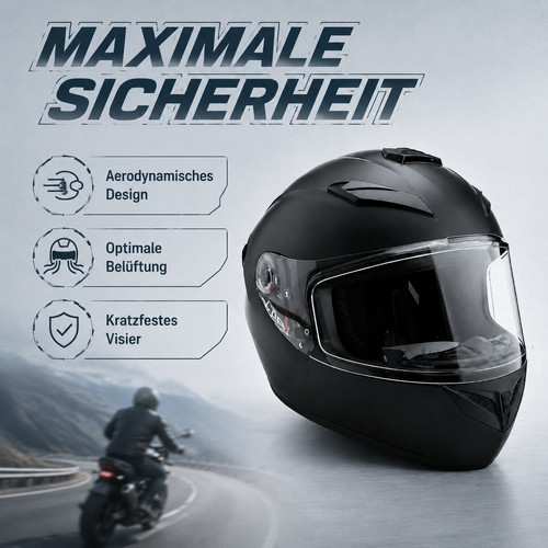 Sturzhelm mattschwarz größe - mattschwarz,