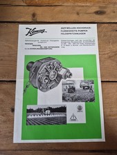 Orig. Schlepper Prospekt Kömag Zapfwellen - Pumpe Traktor Eicher Fendt Lanz