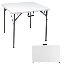 3FT QUADRATISCHER WEISSER KLAPPTISCH FÜR PICKNICK/KÜCHE/CAMPING/ESSEN/GARTEN/DRAUSSENBEREICH
