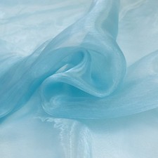 Organza uni Meterware Stoff