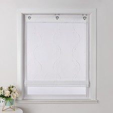 Raffrollo mit Ösen Bestickt