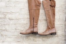 Vintage overknee stiefel echt - overknee,