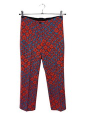 MARC CAIN Stoffhose Damen Hose Gr. DE 36 rot-blau Casual-Look