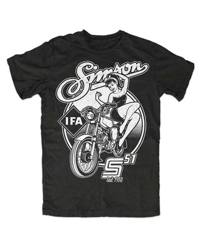 Simson s51 pinup shirt ddr - t-shirt,